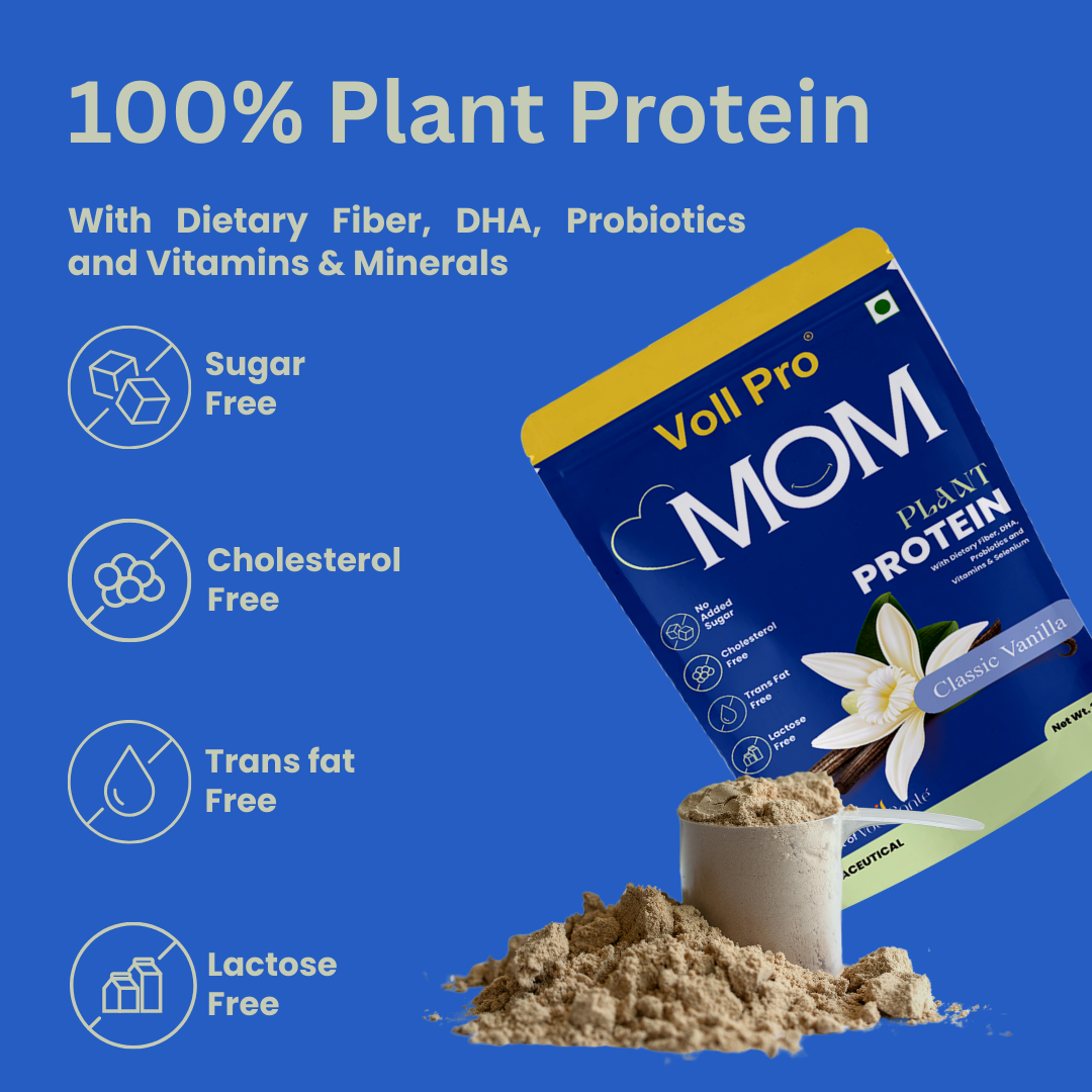 Voll Pro MOM Plant Protein Powder 200g (Vanilla Flavour)