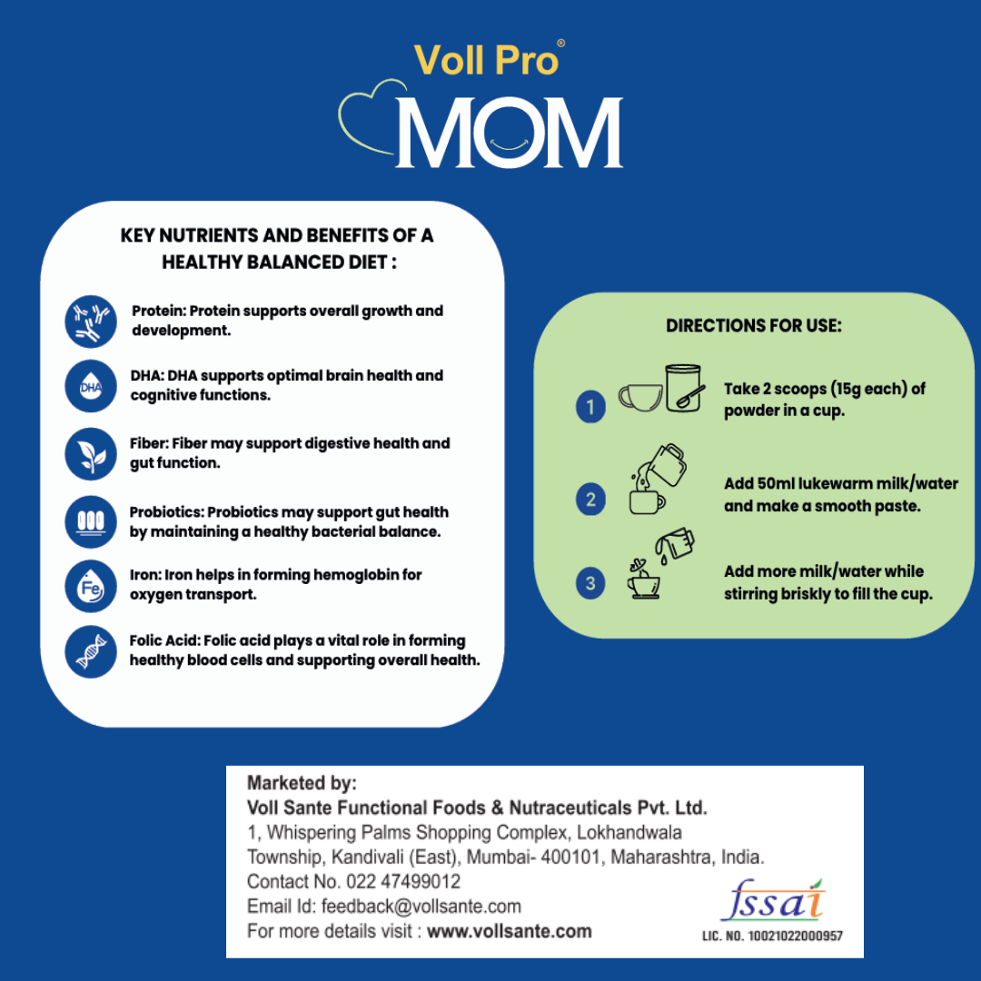 Voll Pro MOM Plant Protein Powder 200g (Vanilla Flavour)