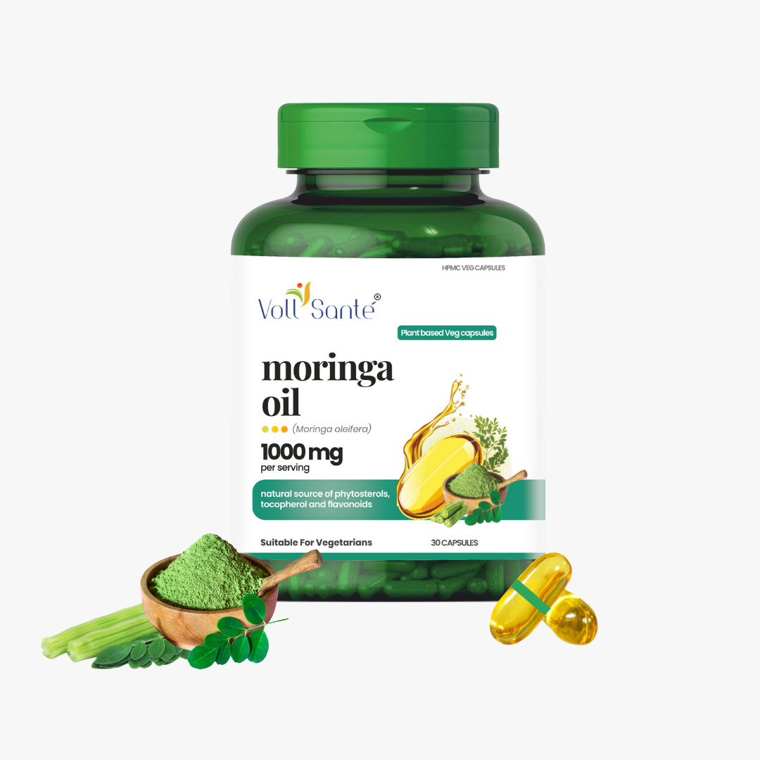 Voll Sante Moringa Oil: Bottle of 30 Capsules