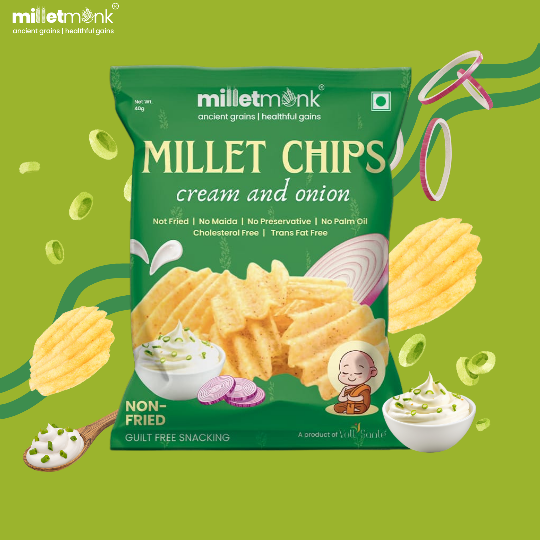 Millet Monk Millet Chips: 40g (Pack of 3)