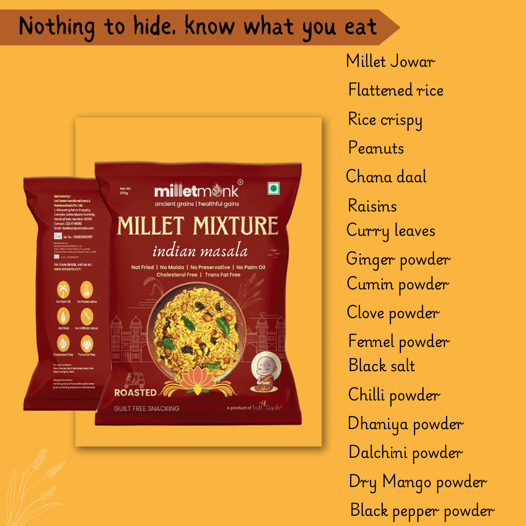 Millet Monk Millet Namkeen Mixture: 160g