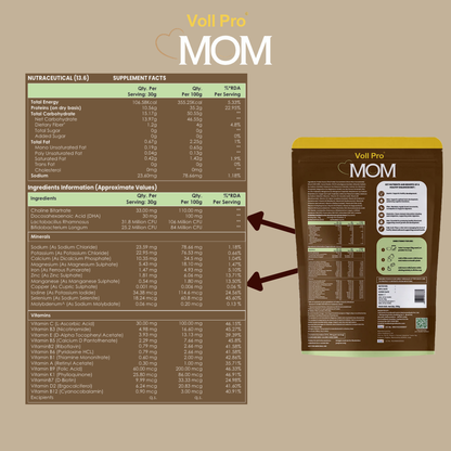 Voll Pro MOM Plant Protein Powder 200g (Swiss Chocolate Flavour)