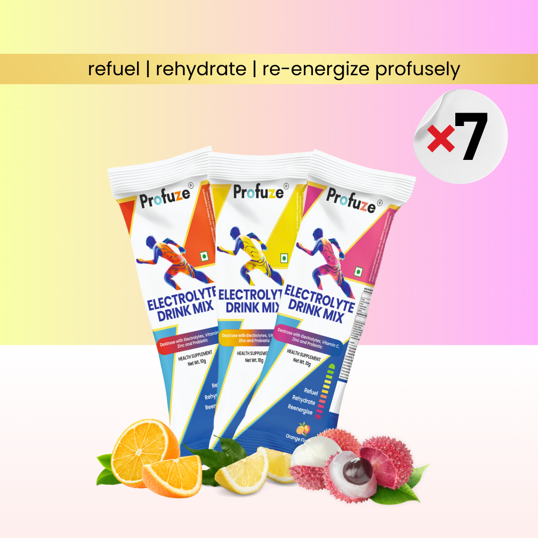 Profuze Electrolyte drink mix: Sample Pack of 7*10g sachets