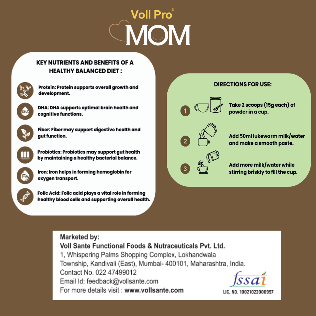 Voll Pro MOM Plant Protein Powder 200g (Swiss Chocolate Flavour)