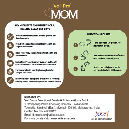 Voll Pro MOM Plant Protein Powder 200g (Swiss Chocolate Flavour)