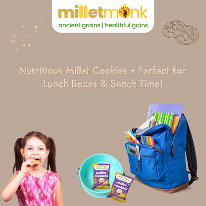 Millet Monk Millet Cookies | Multi Grain Cookies : 180gm (18 Cookies)