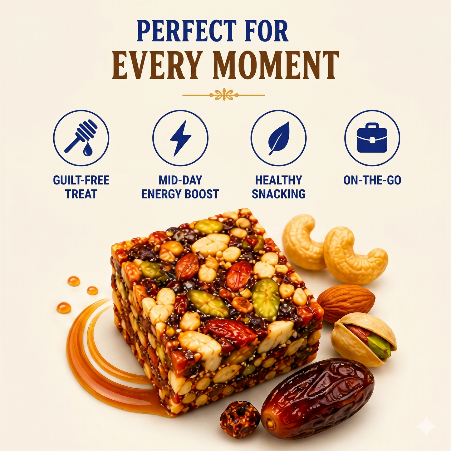 Cravia Date Bites – Premium Date & Nut Energy Bites | No Added Sugar | 120g × 2