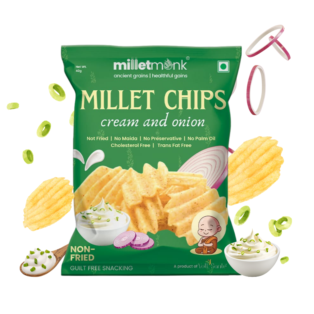 Millet Monk Millet Chips: 40g (Pack of 3)