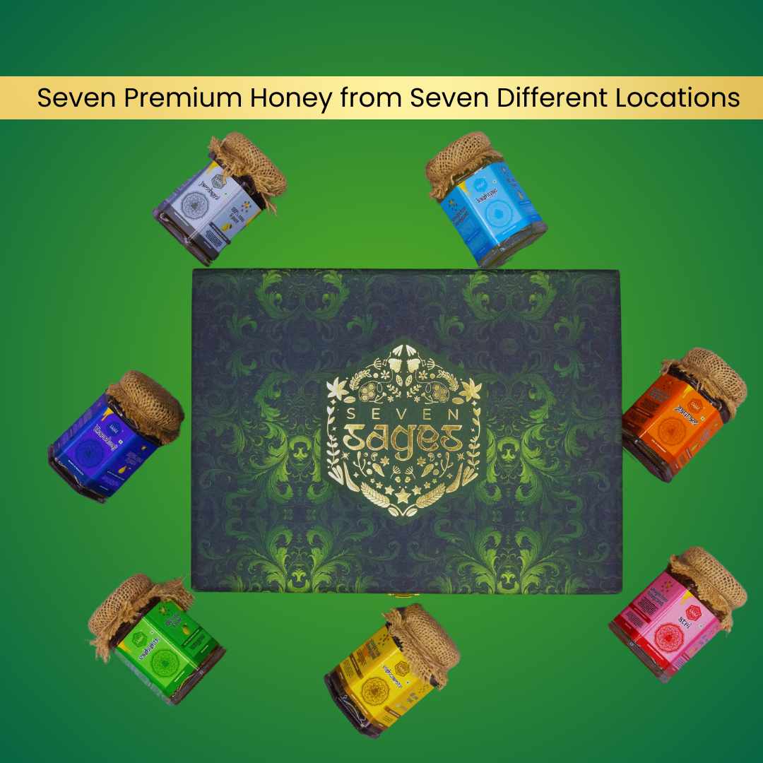 Seven Sages Honey: Collection of 7 different Honey from 7 different regions of India