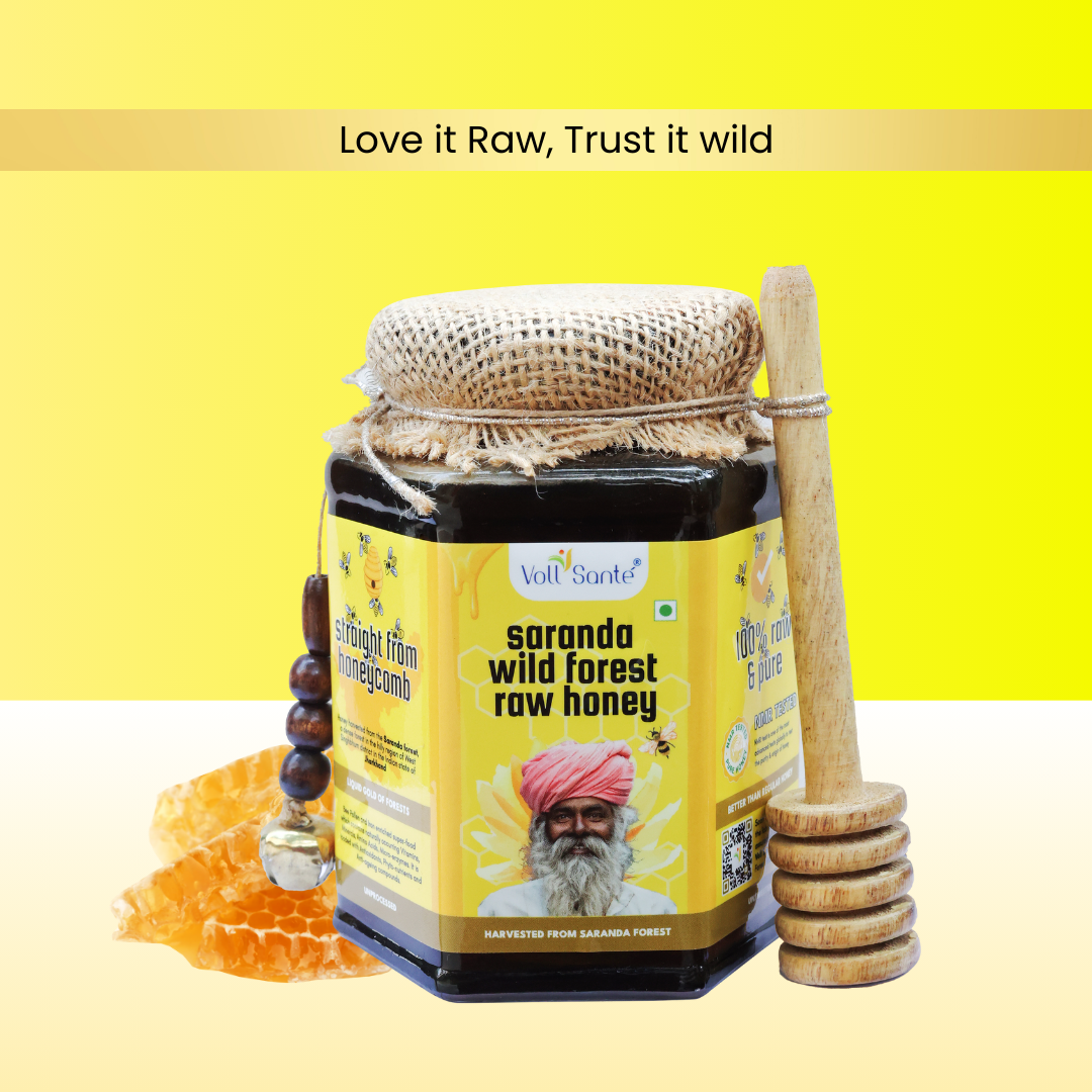 Seven Sages Saranda Wild Forest Raw Honey: Jar of 500g