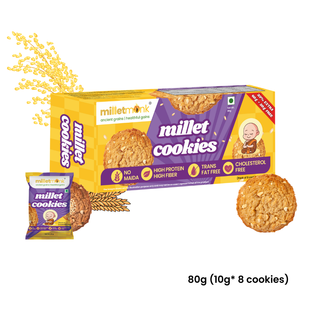 Millet Monk Cookies, Puffs & Chips (Combo Pack)